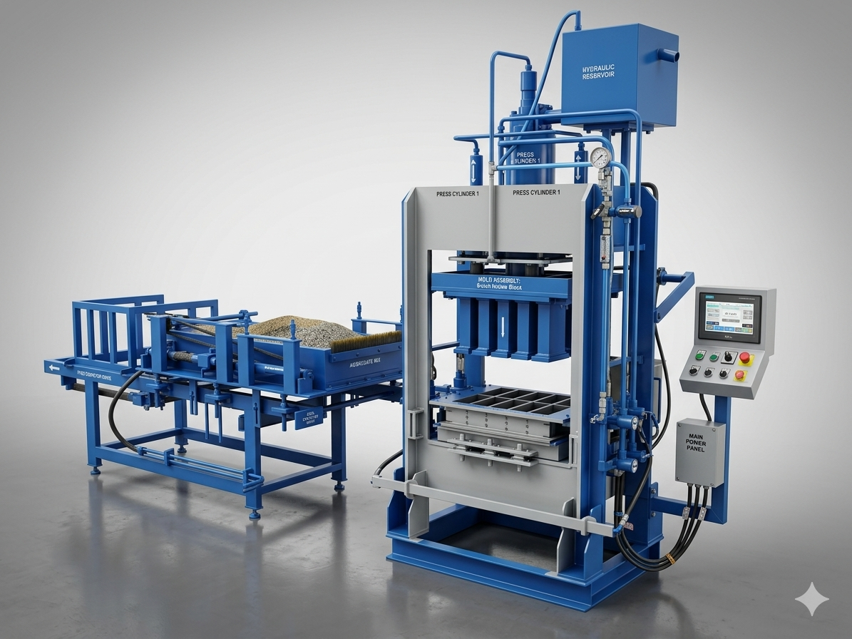 4 KVT Metal-to-Metal Automatic Fly Ash Brick Machine 4 KVT Metal-to-Metal Automatic Fly Ash Brick Machine